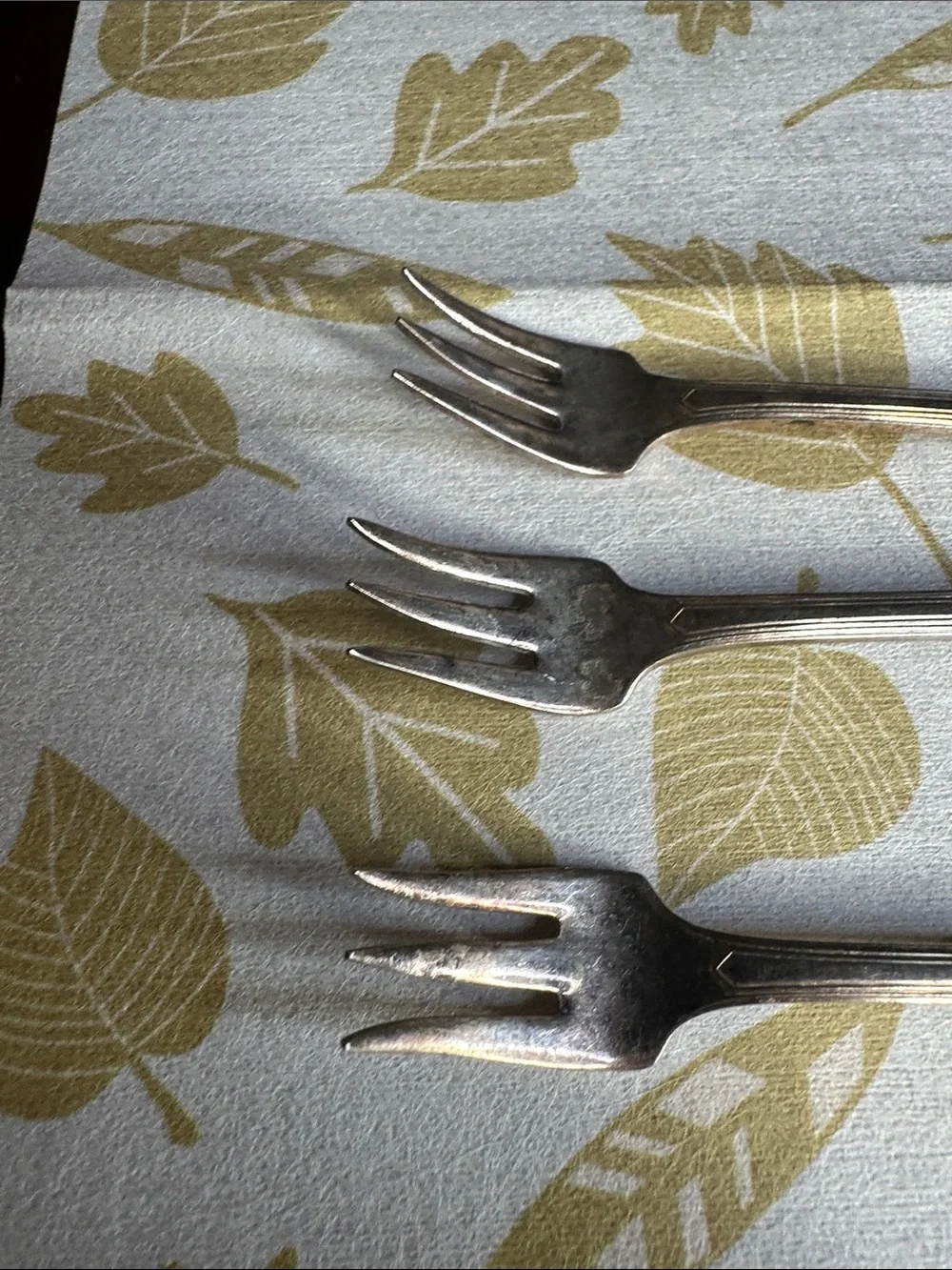 Vintage 1940 Silver- plated Appetizer Forks - Set of 3
